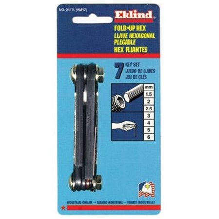 EKLIND Eklind Tool 269-21171 #M17 1.5-6Mm Metric Hexkey Set 269-21171